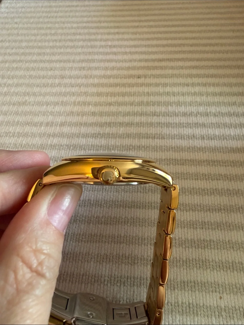 kate spade Gold-tone Watch with White Dial and Pink Accent