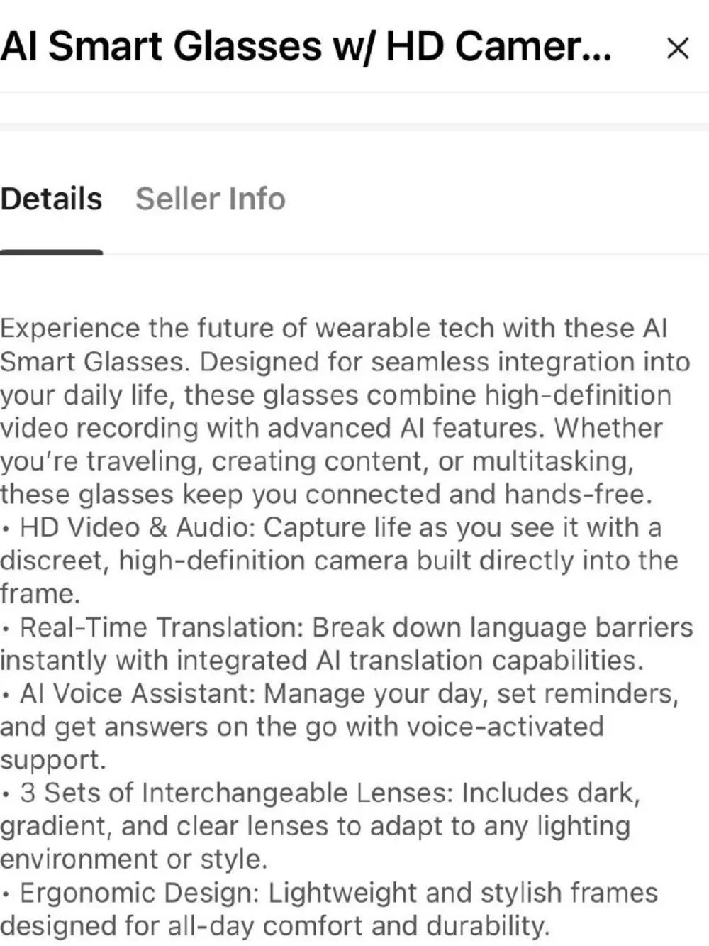 AI Smart Glasses ai glasses