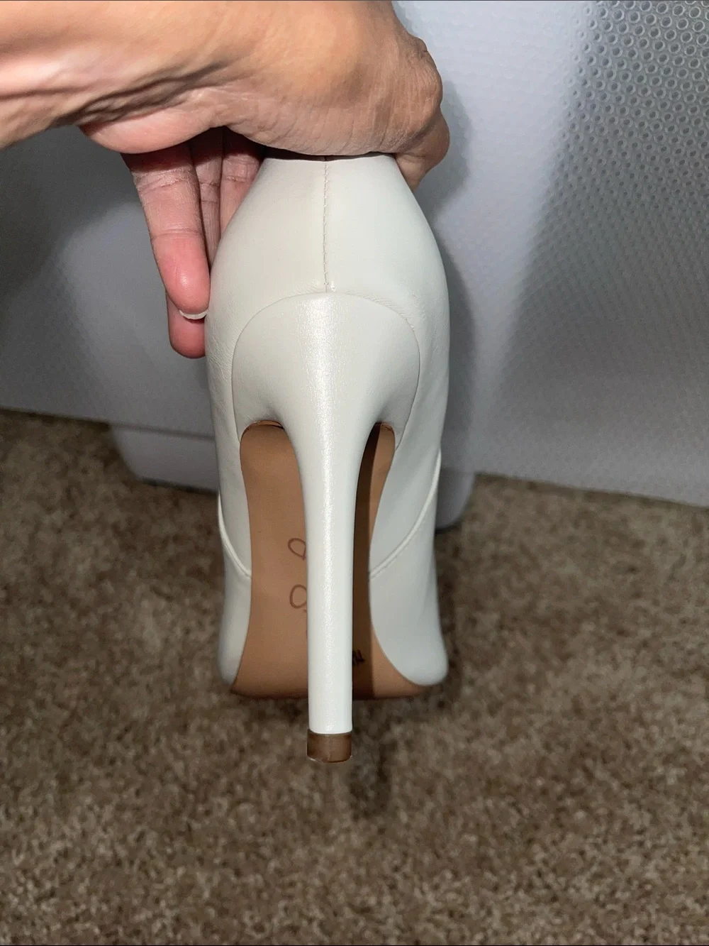 Jessica Simpson Cream Pointed-Toe Stiletto Ankle Boots