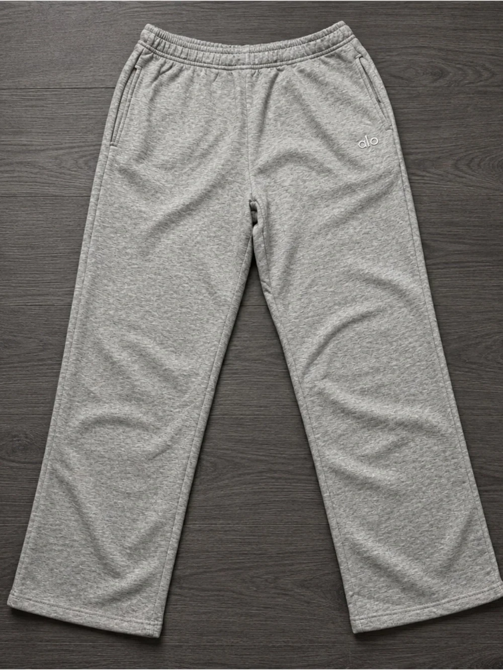 ALO YOGA Gray Full Zip Hoodie & Wide Leg Sweatpants Set NWT Women’s Large
