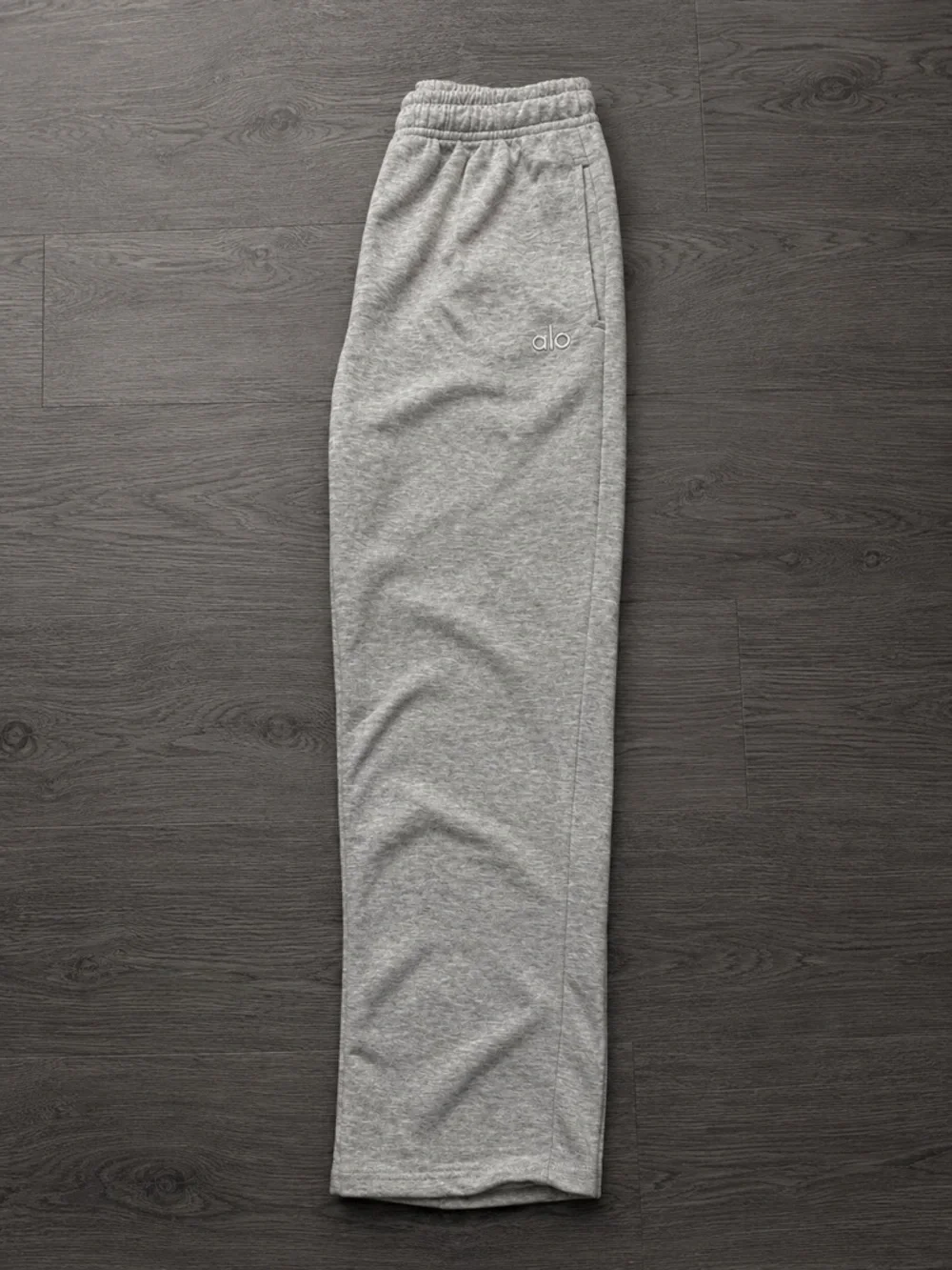 ALO YOGA Gray Full Zip Hoodie & Wide Leg Sweatpants Set NWT Women’s Large