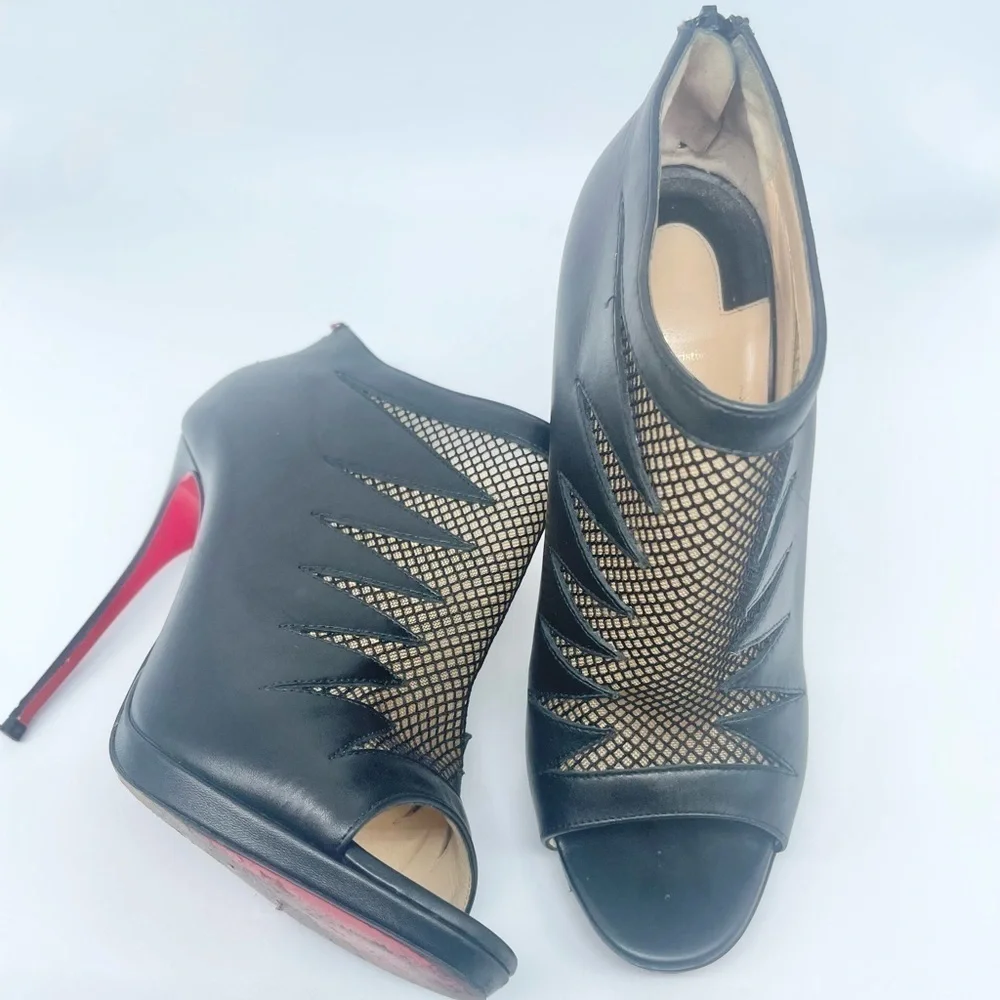 Christian Louboutin leather back booties