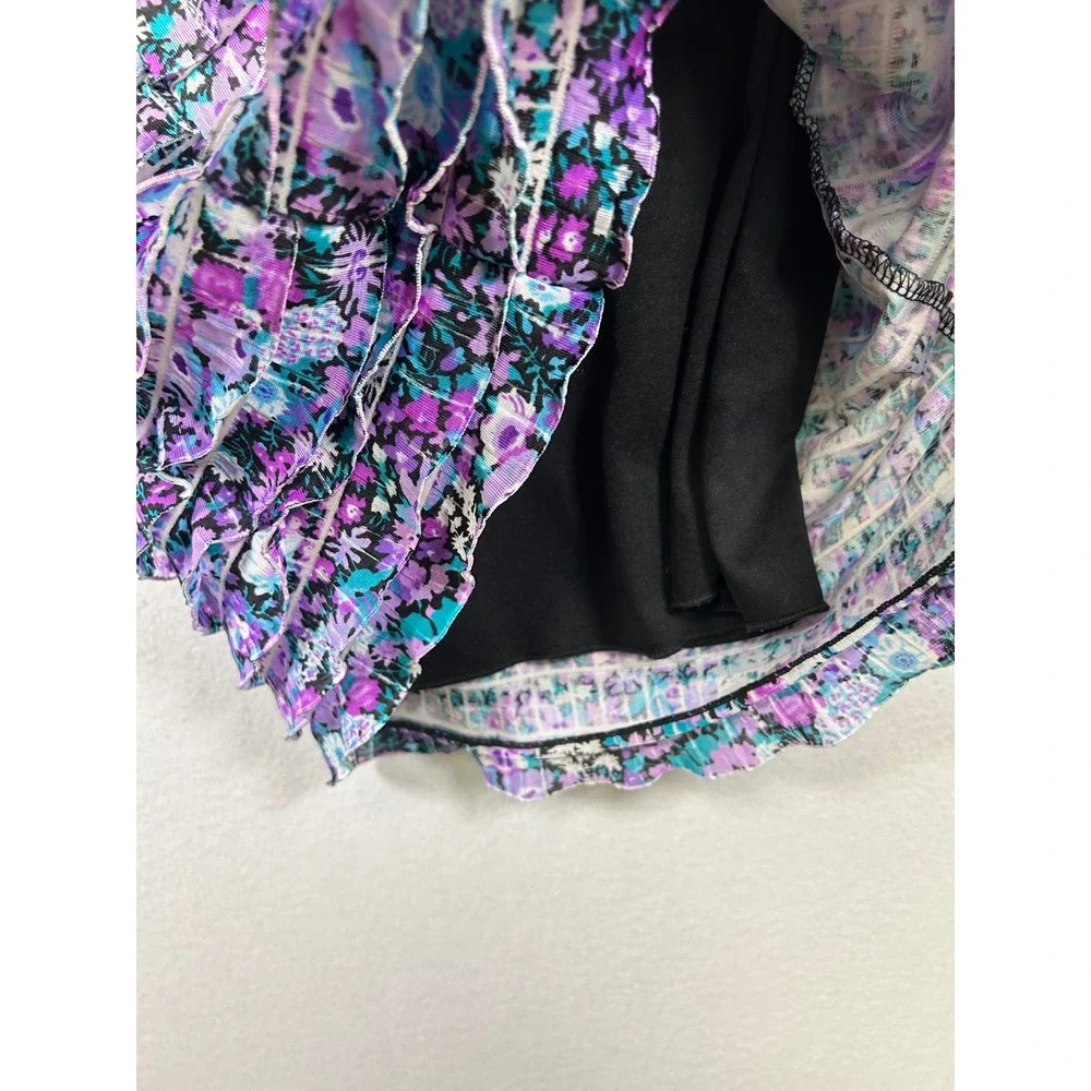Floral Ruffle Party Dress Speechless Kid Size 16 Purple Black Shrug E3775D01MTFG