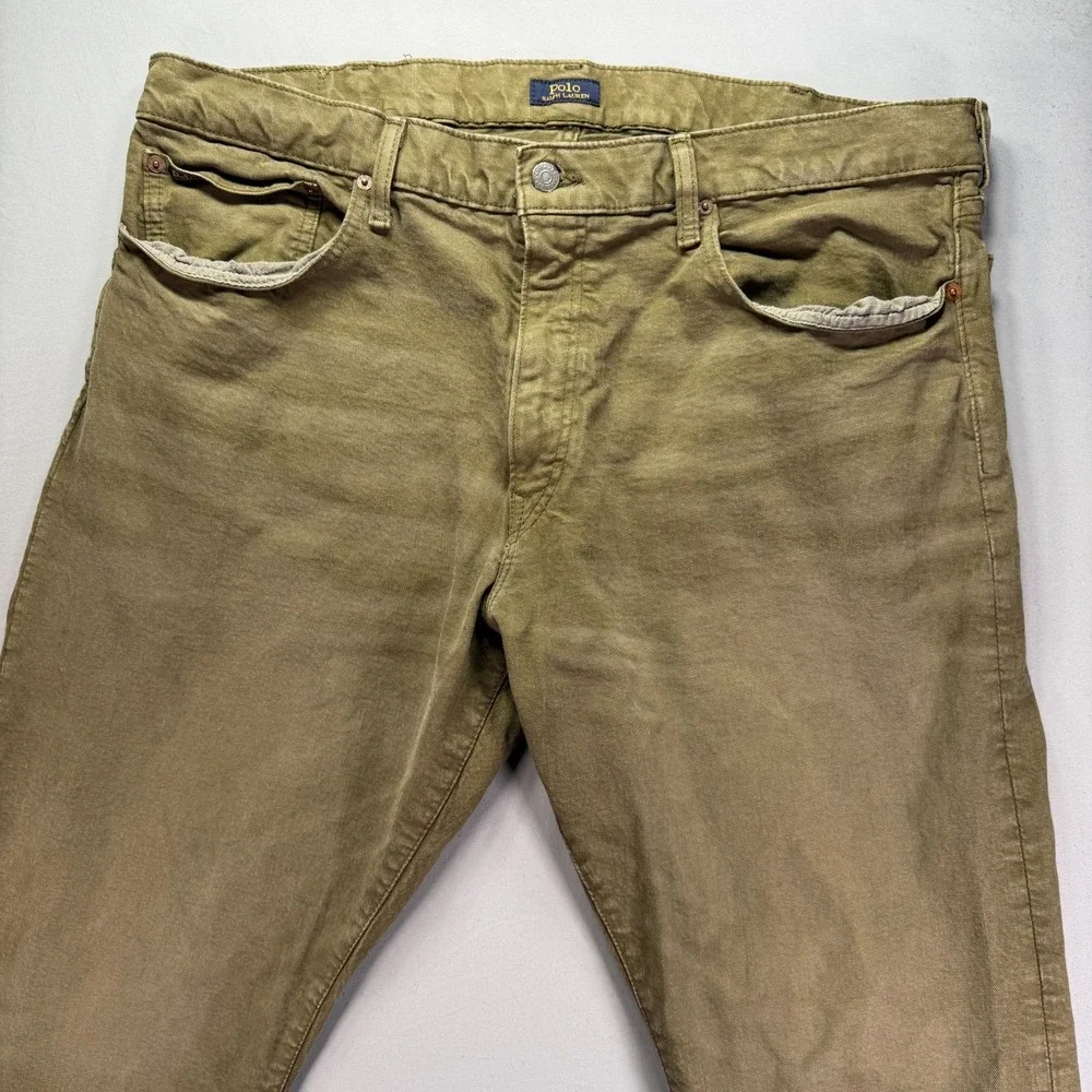 Polo Ralph Lauren Jeans Pants Mens 40x32 Greeen Classic Fit Straight Leg Preppy