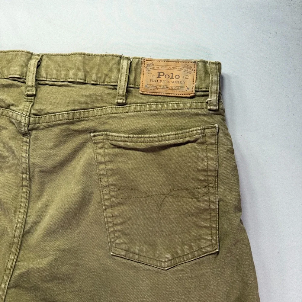 Polo Ralph Lauren Jeans Pants Mens 40x32 Greeen Classic Fit Straight Leg Preppy