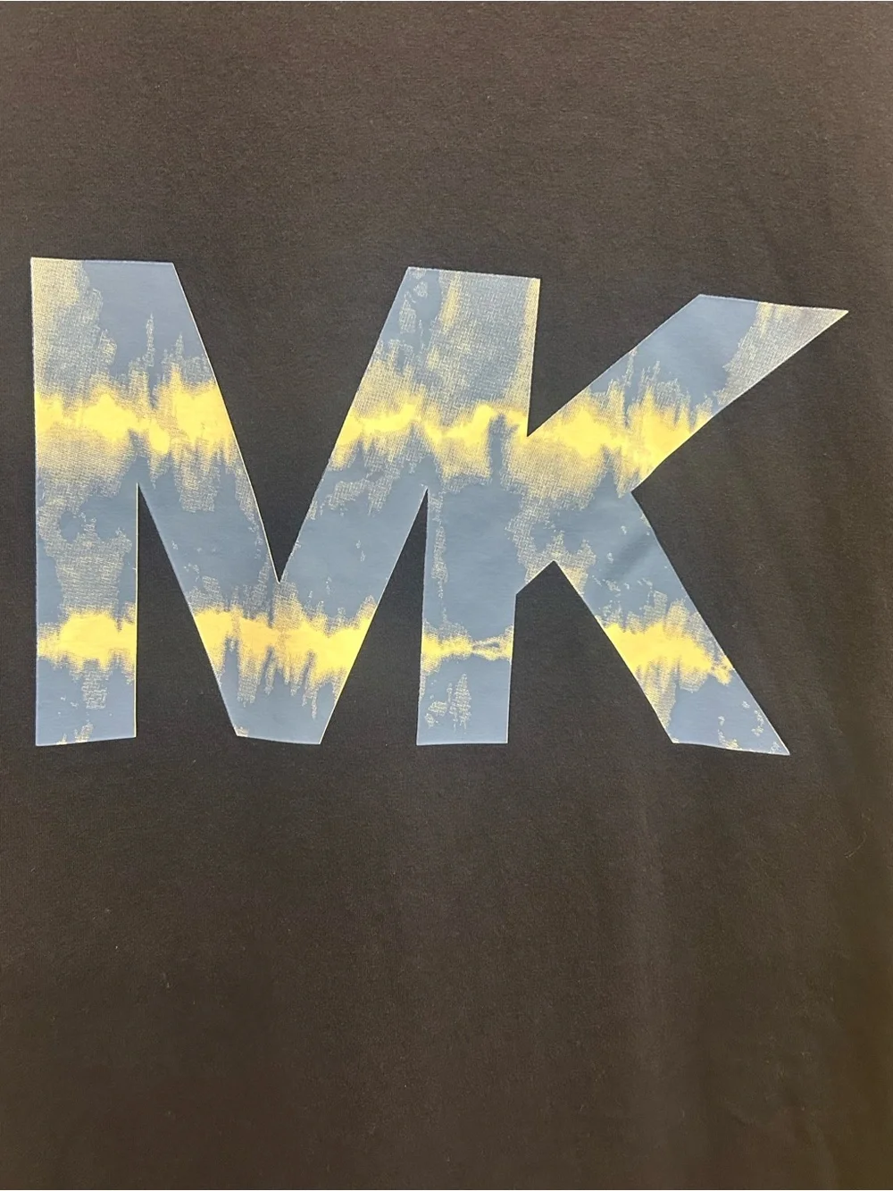 Michael Kors Navy Blue Tee Dress with Light Blue MK Logo 2X
