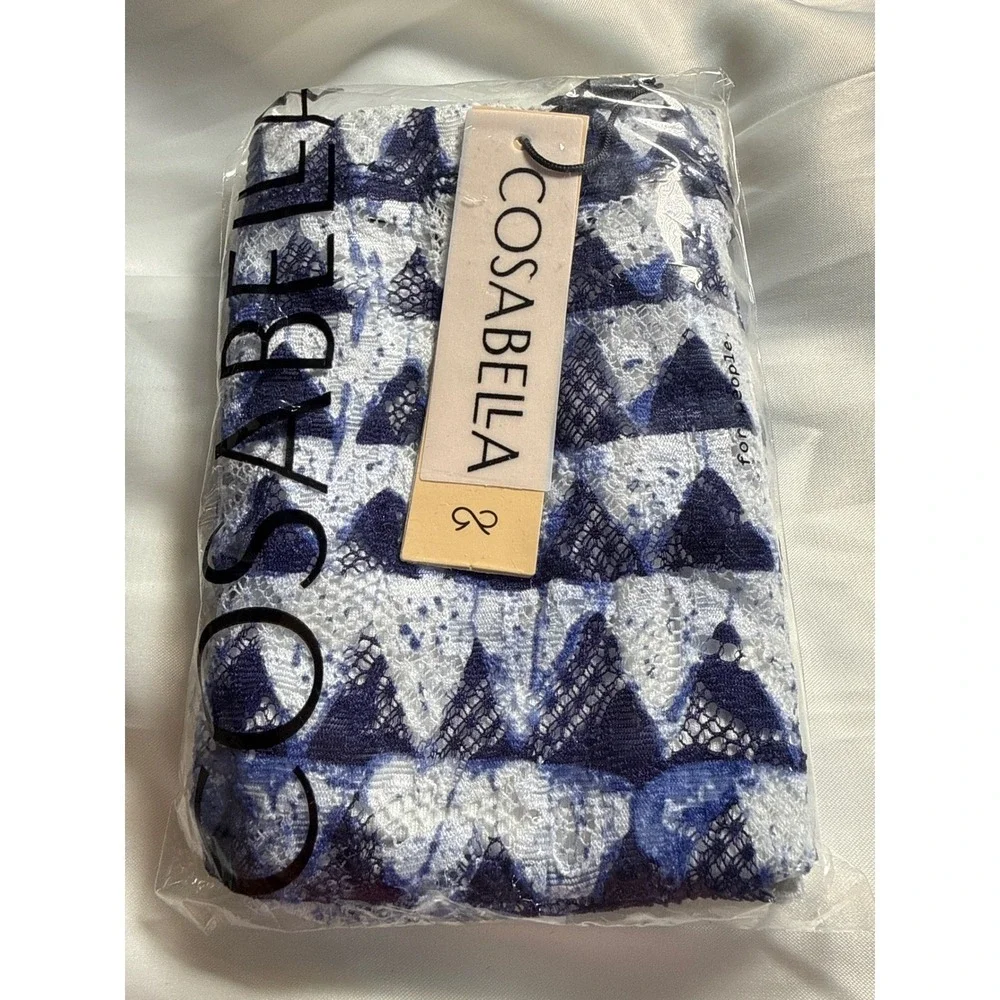 Cosabella‎ Men Never Say Never Comfort Micro Brief Blue White Lace Print size S