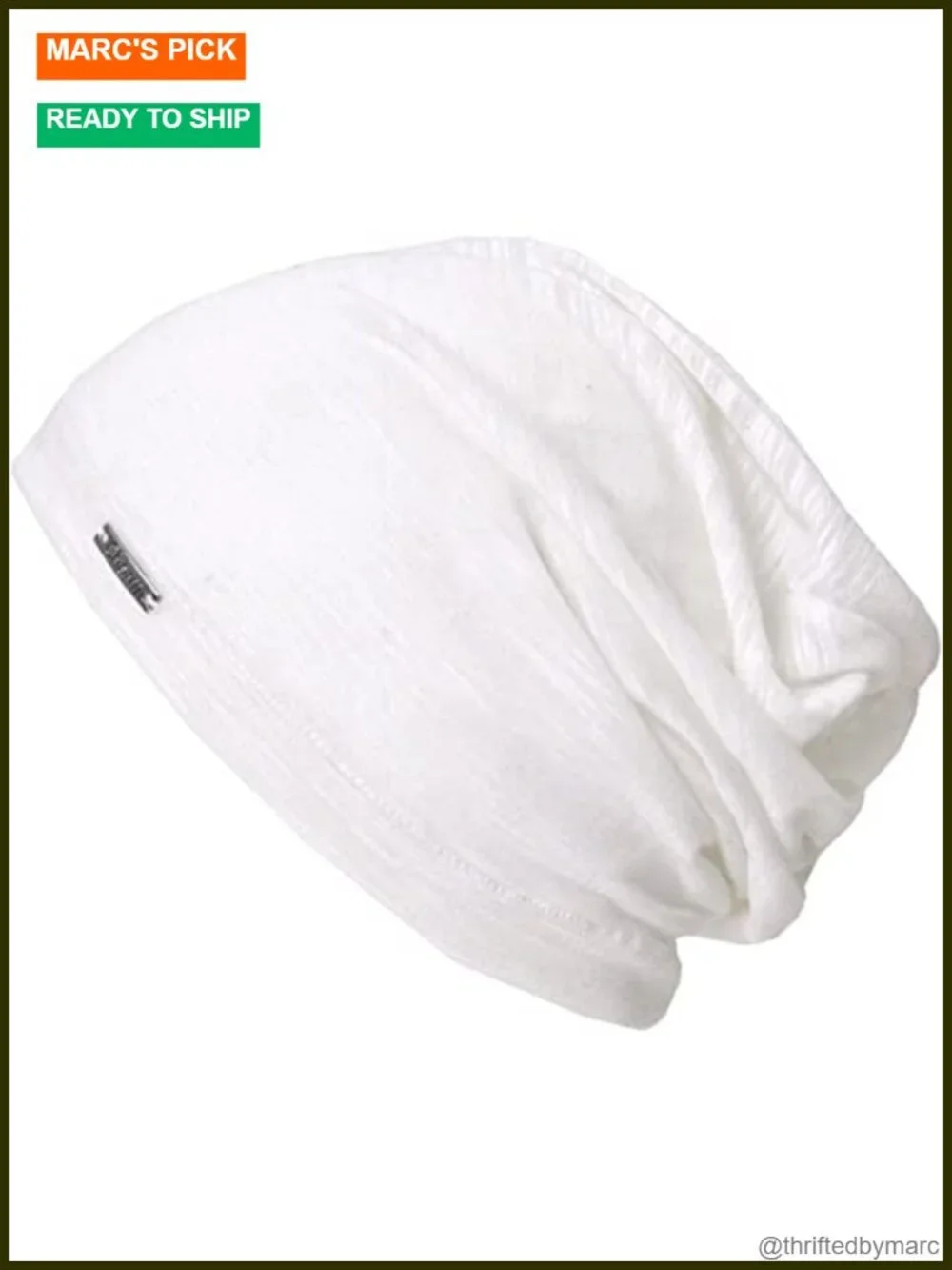 Lightweight Slouchy Beanie for Sensitive Scalp, Breathable Cotton Summer Hat