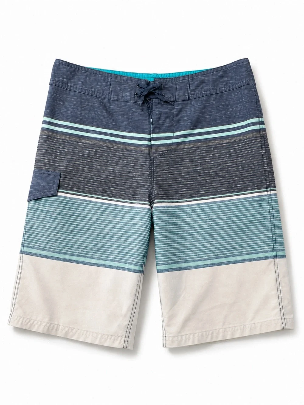 Sonoma Men's Navy, Teal & Cream Board Shorts