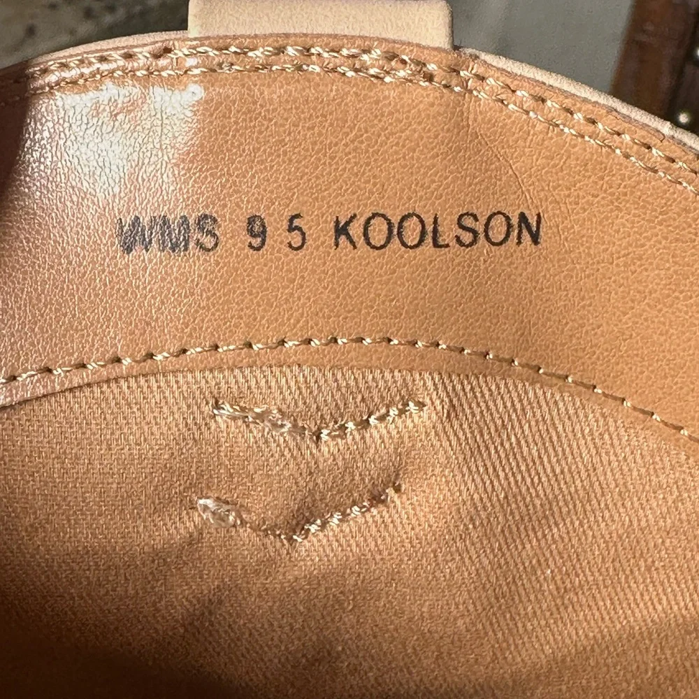 Dolce Vita Karyn Ankle Koolson Western Cowboy Cream Boots,