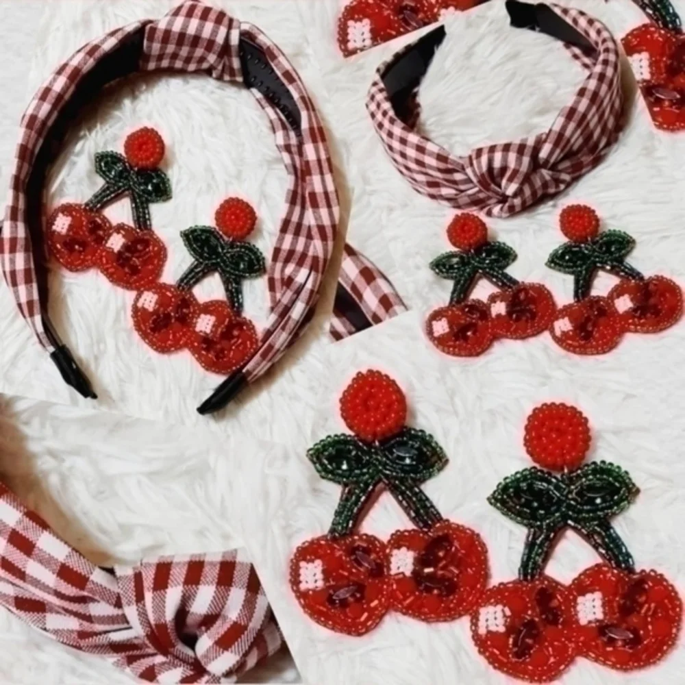 N/A gingham cherries