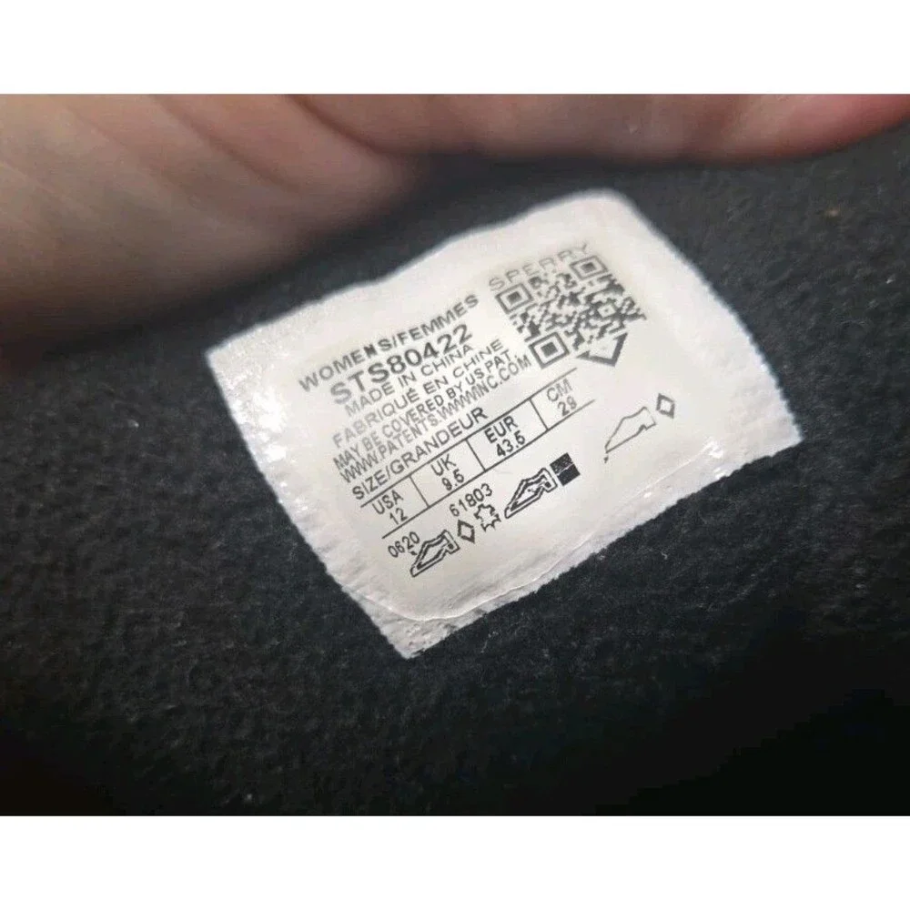 Sperry Women's Saltwater Rain Boot Black Leather STS88108 Size 12