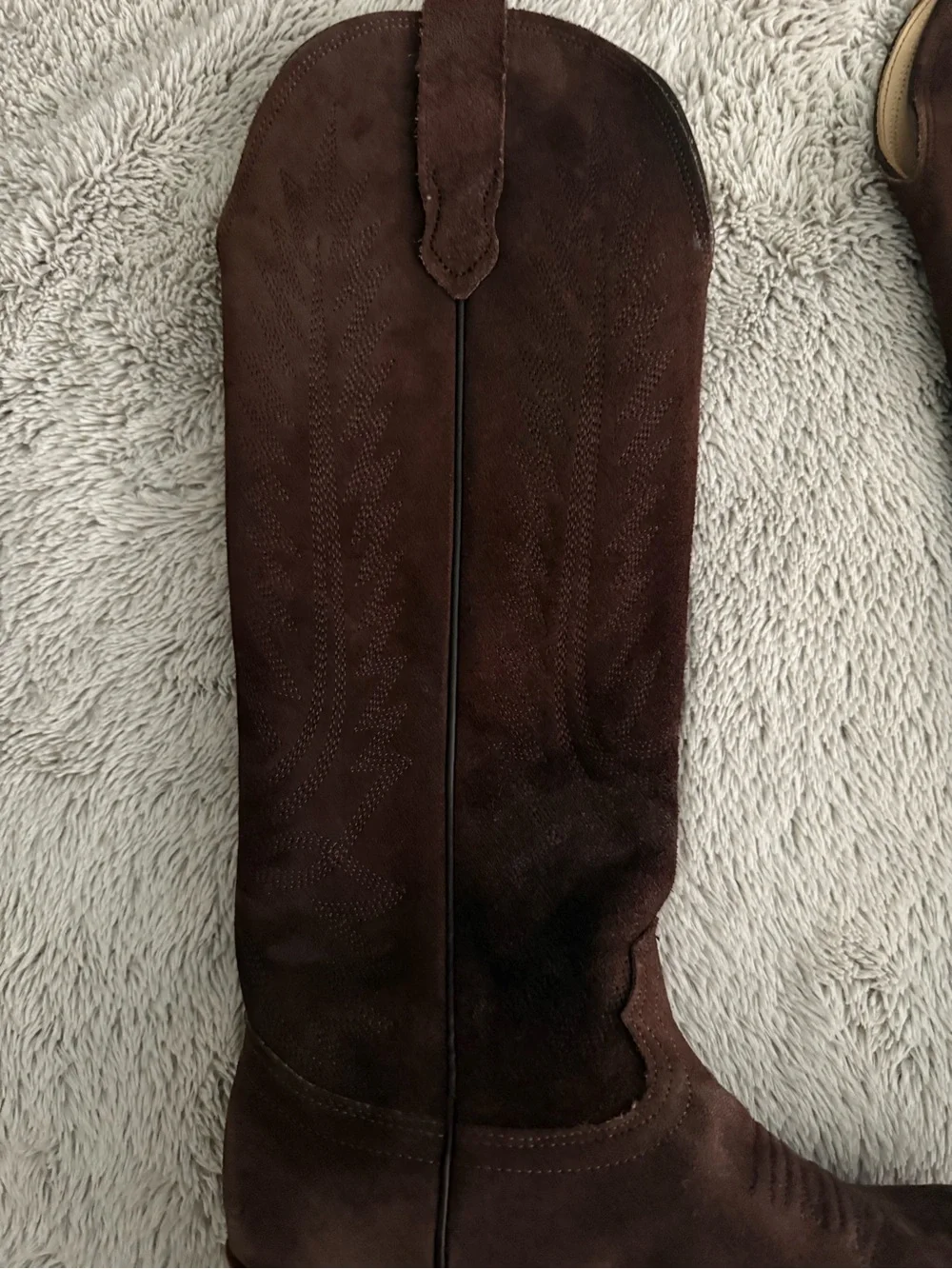 Fenoglio Women's Brown Suede Western Knee-High Boots