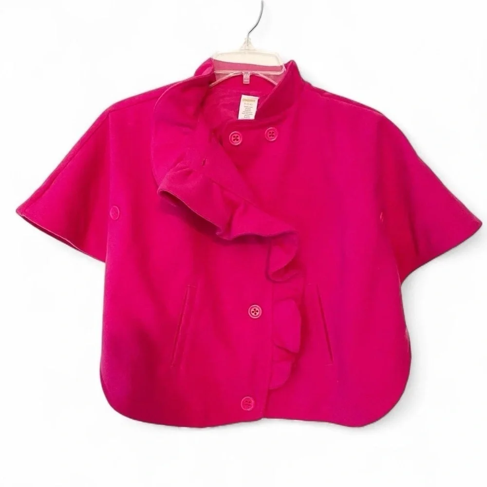 Gymboree Hot Pink Cape Coat Jacket – Girl’s Size Small (5/6)