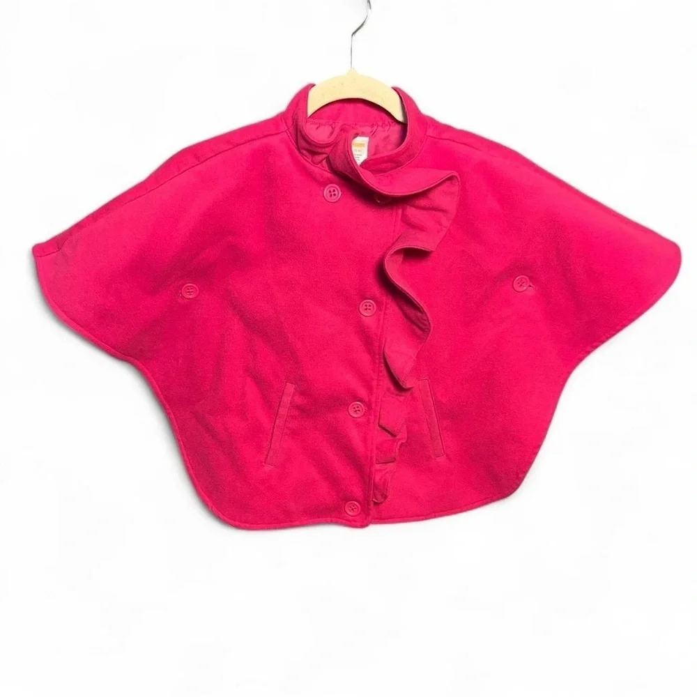Gymboree Hot Pink Cape Coat Jacket – Girl’s Size Small (5/6)