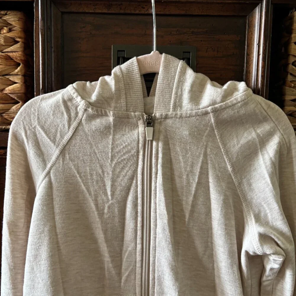90 degree cream lightweight zipped hoodie jacket in size S 7-8