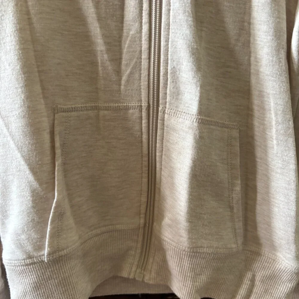 90 degree cream lightweight zipped hoodie jacket in size S 7-8