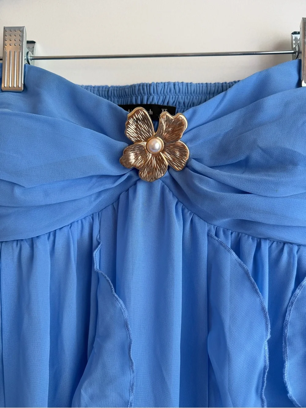 Abercrombie & Fitch Bra-Free Strapless Hardware Maxi Dress