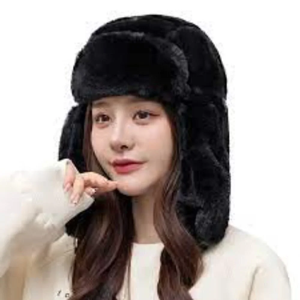 Vintage Fluffy Trapper Women Hat