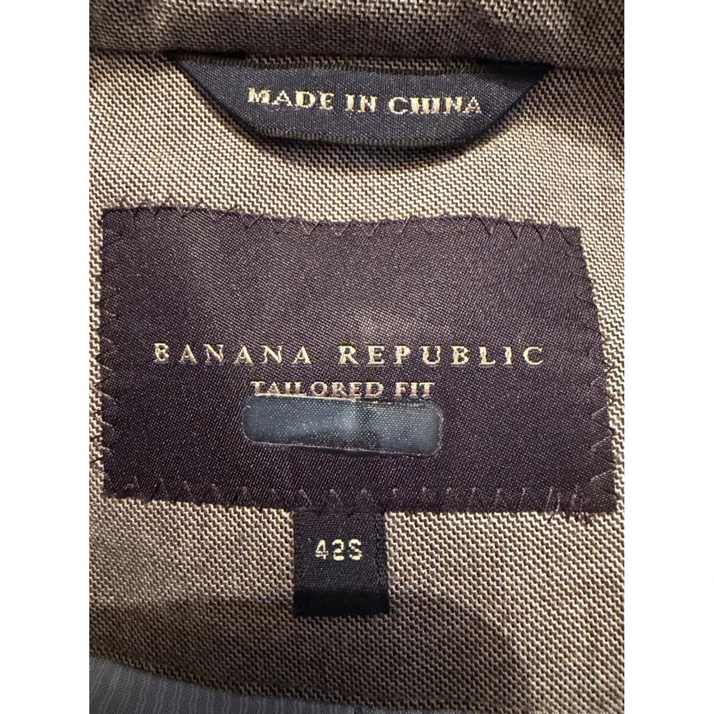 Banana Republic Tailored Fit Blazer Mens 42S Light Brown Sport Coat Two Button