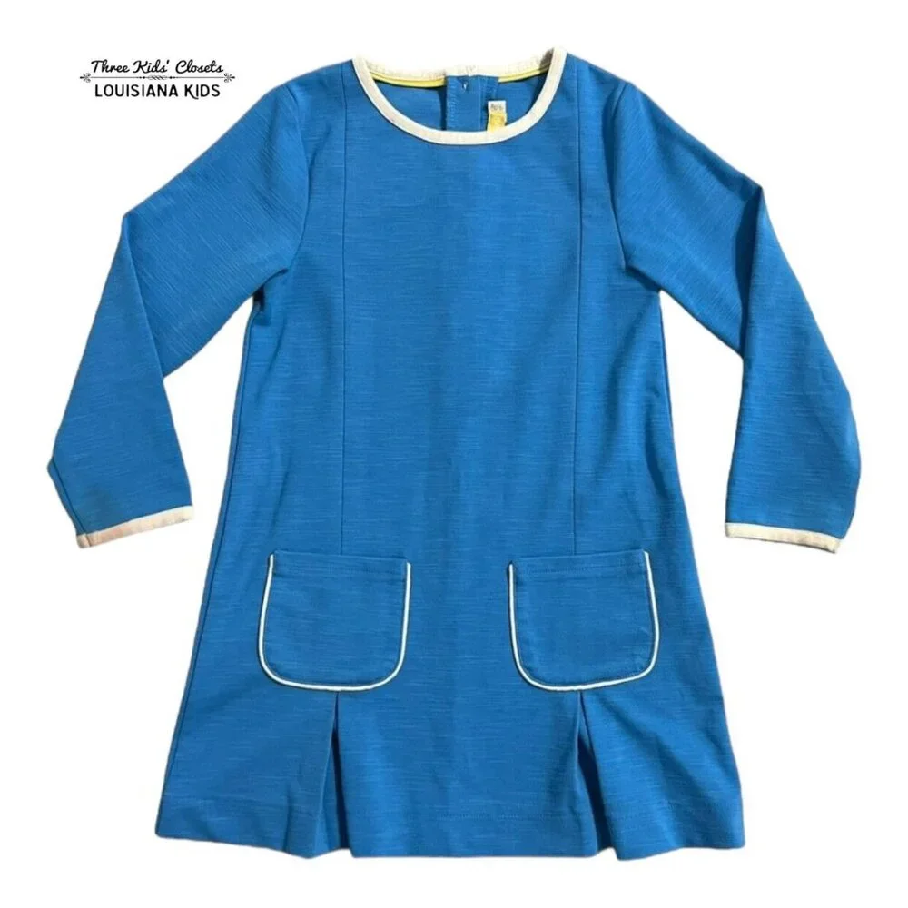 Little Bird By Jools Oliver 4-5Y Blue Retro Style Dress
