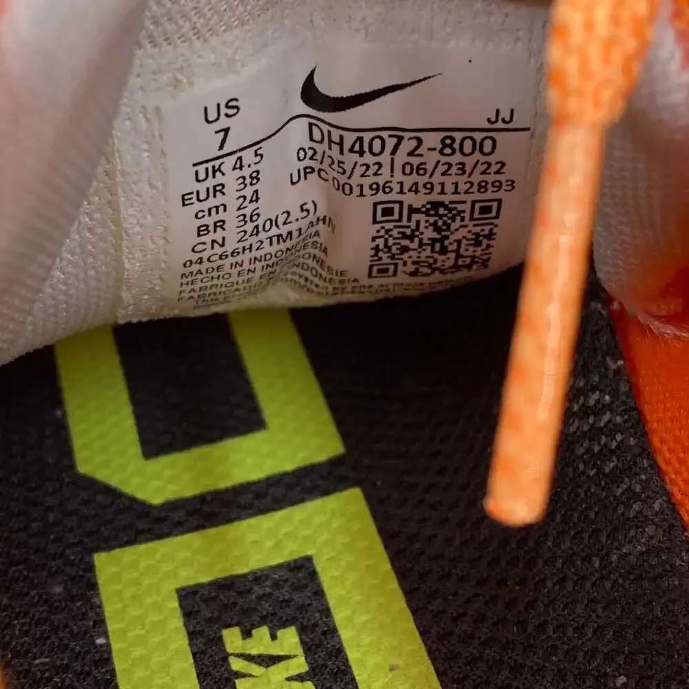 Nike Orange Green Air Zoom Pegasus 39 Sneakers | Women's Size 7