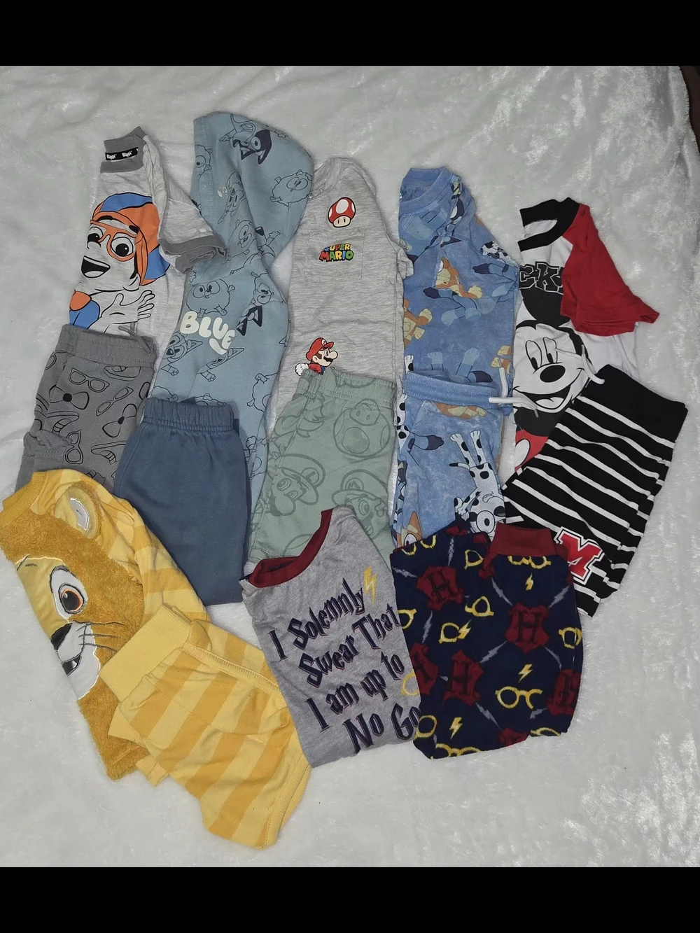 Toddler Character Outfit Bundle-Bluey, Mario, Blippi And More