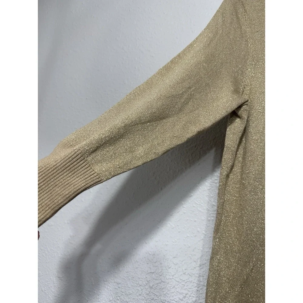 MK Michael Kors Dress L Sweater Womens Dressy Gold Designer Luxury New