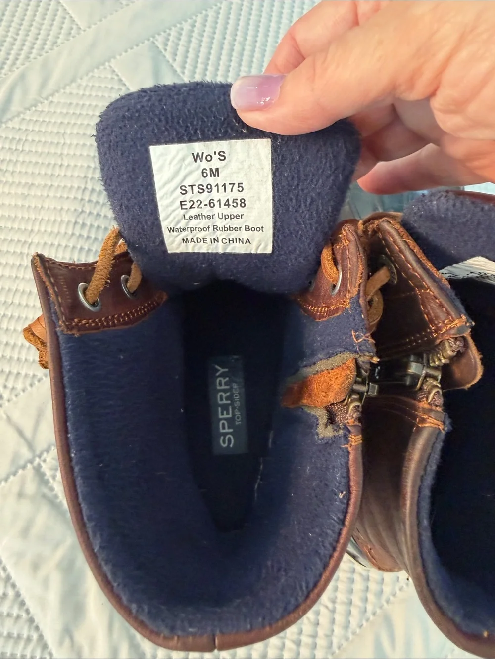 Sperry waterproof navy