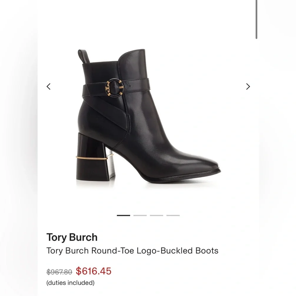 Tory Burch logo euc buckled
