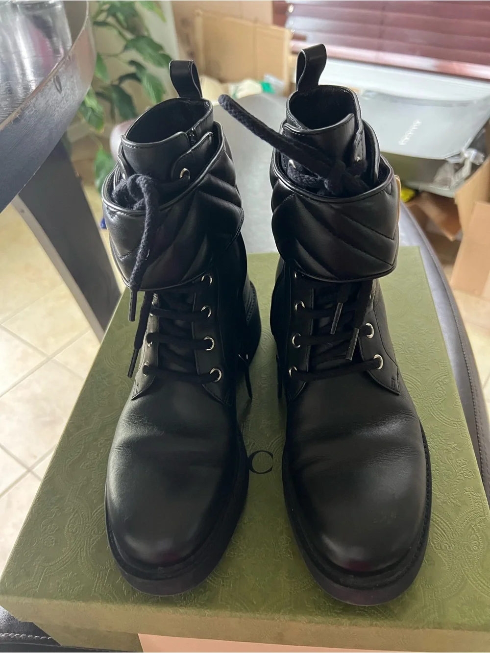Gucci leather ankle