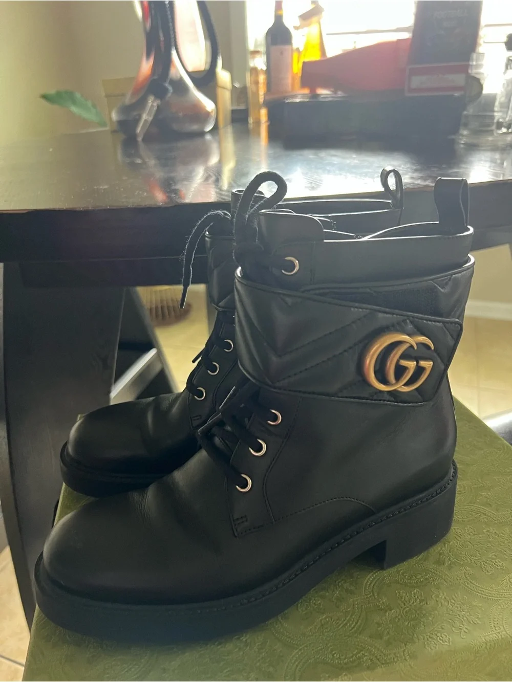 Gucci leather ankle