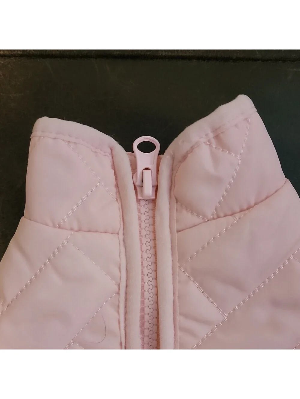 PET LOVE Pink Dog Vest Coat Quilted Puffer Faux Fur Fleece  Jacket Size XS 281