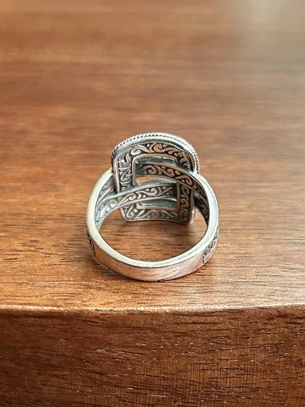 New ROSS SIMONS Sterling Silver and 18K Bali-Style Buckle Ring