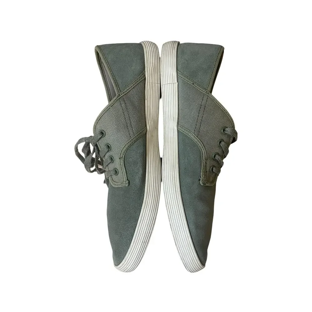 Lacoste Andover CIW Sneakers Men US 9.5 Sage Green Suede Canvas Preppy Old Money