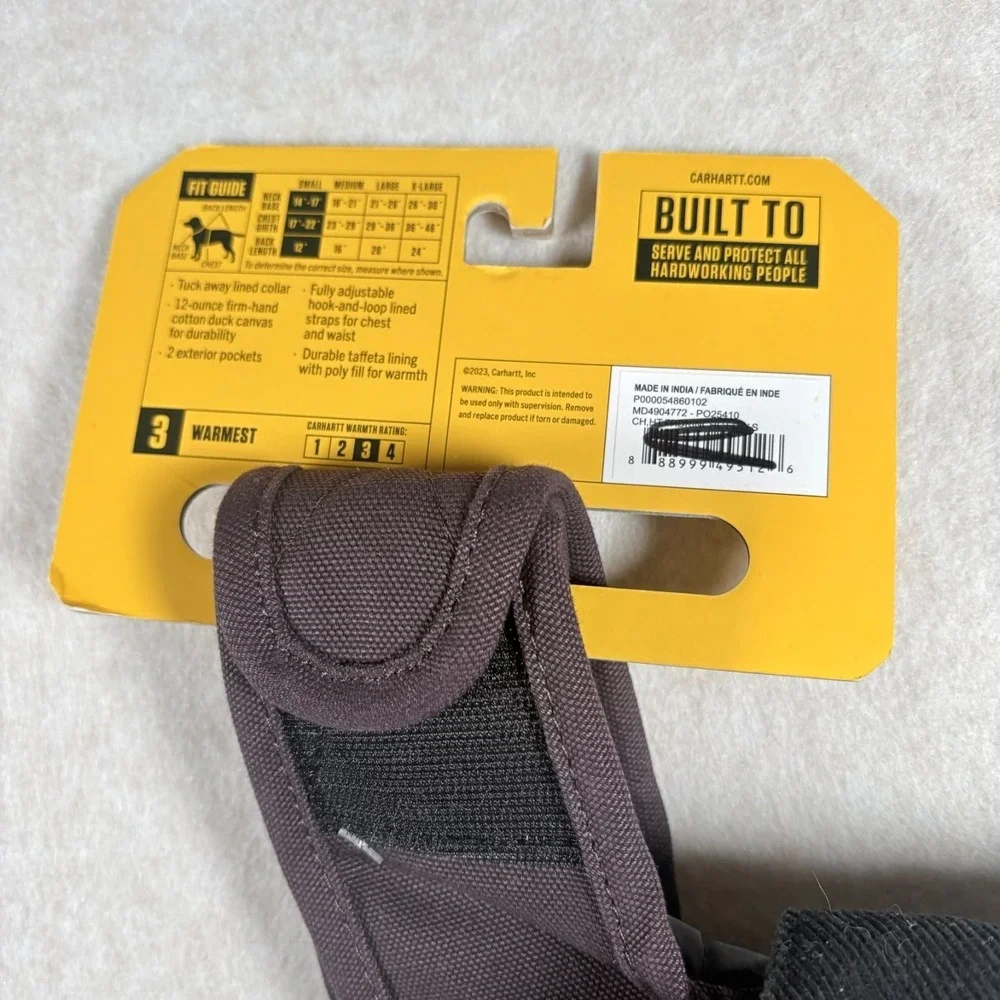 Carhartt Firm Duck Insulated Dog Chore Coat Small 17-22
