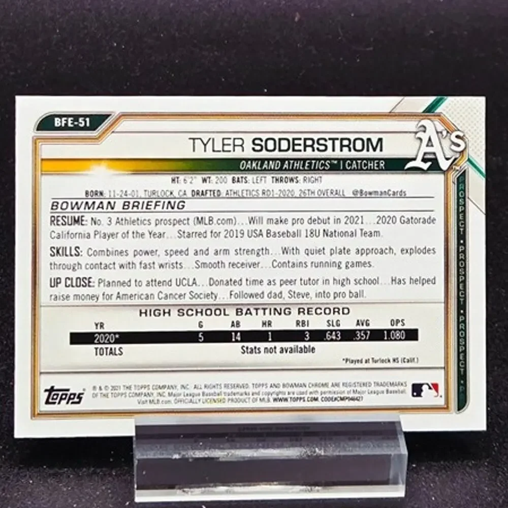 Topps tyler soderstrom