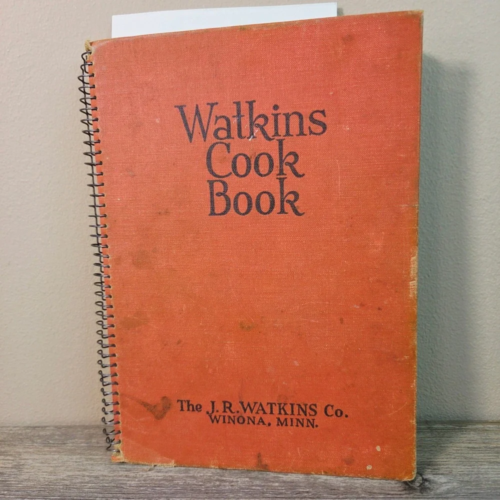 Vintage 1936 Watkins Cook Book Spiral Bound Retro Recipes JR Watkins Co Winona