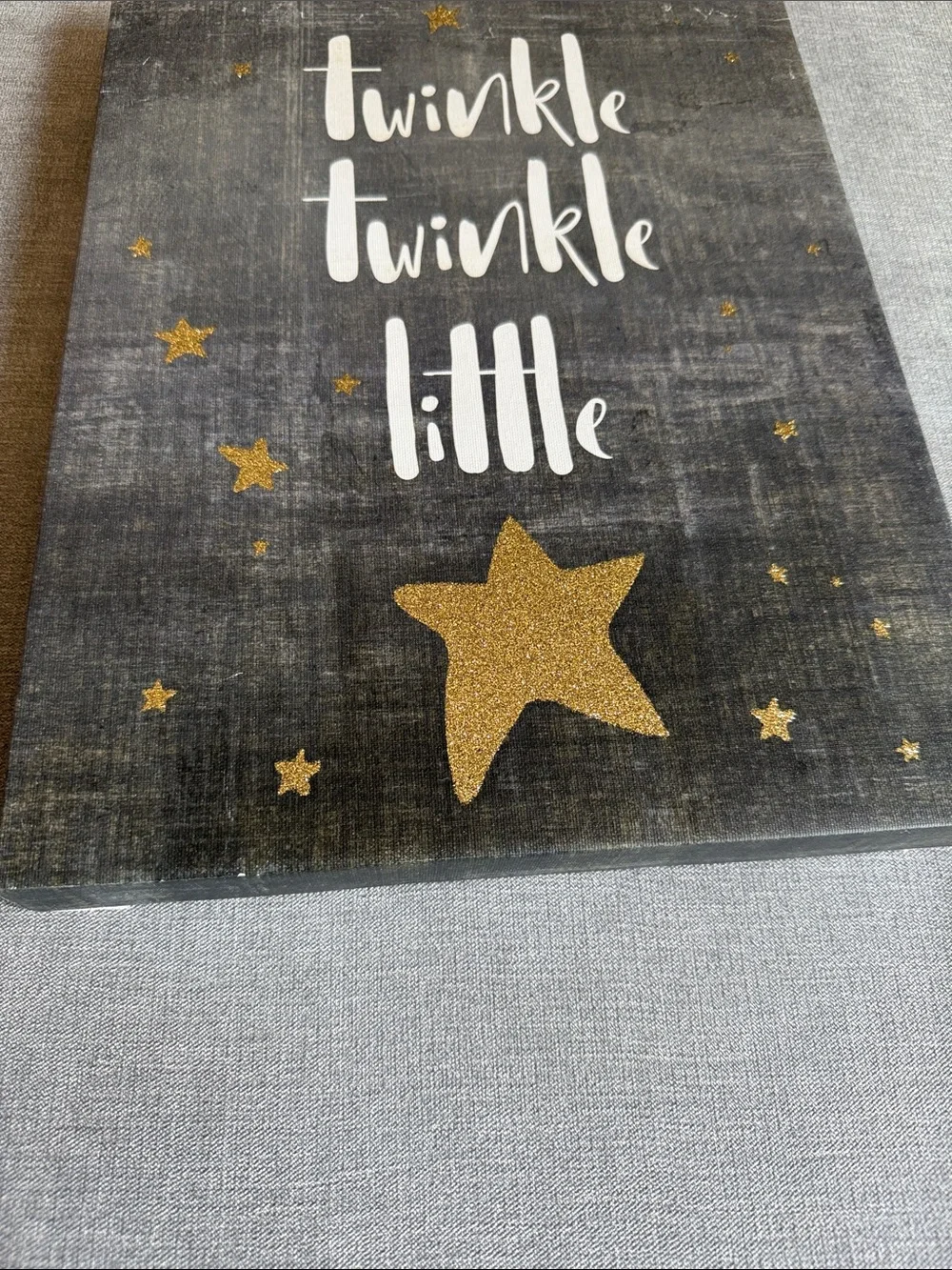 Cloud Island Twinkle Twinkle Little Nursery Wall Art - Black & Gold