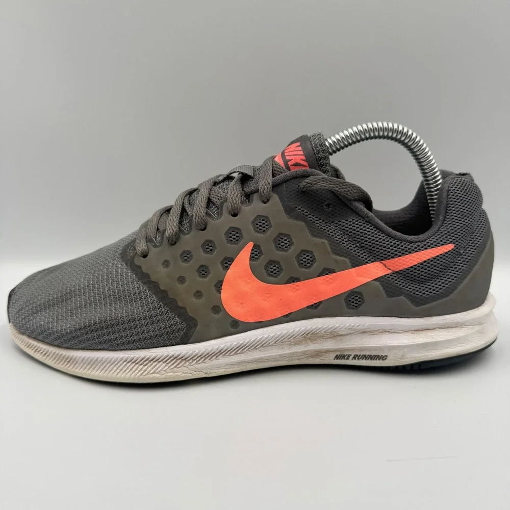 Nike Downshifter 7 Womens Size 8 Running Shoes 881585-001 Grey Orange