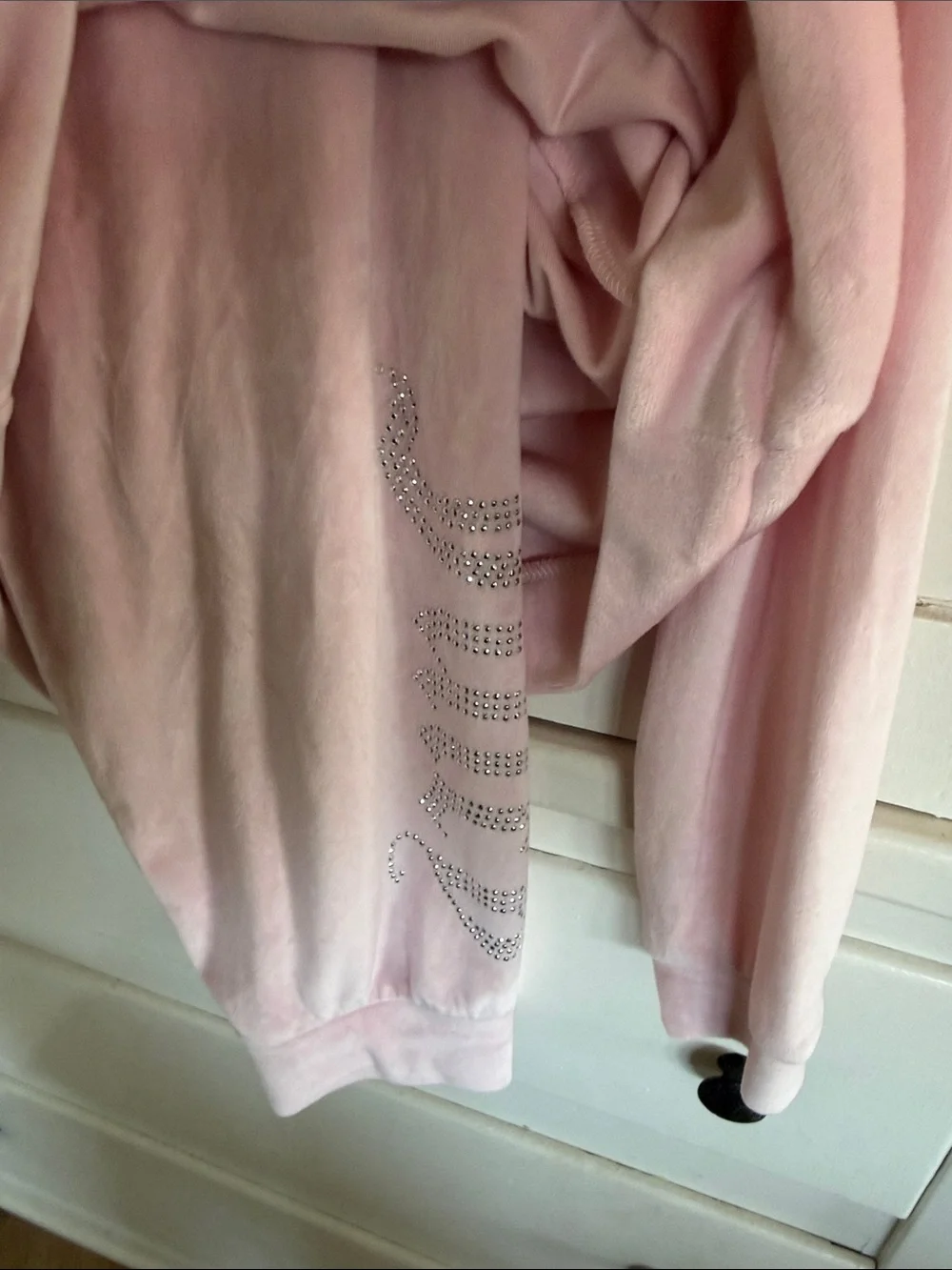 Juicy Couture Light Pink Velour lounge set / pajamas