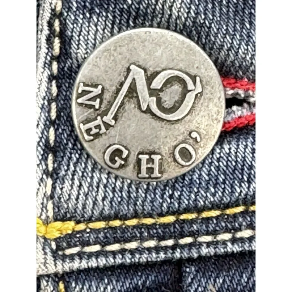 Negho Italian Jeans 36 Straight Leg Mid Rise‎ Actual (33Wx31L) Blue Denim