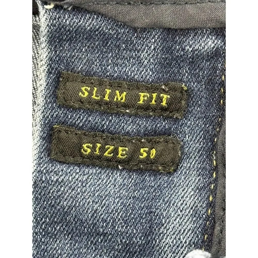 Negho Italian Jeans 36 Straight Leg Mid Rise‎ Actual (33Wx31L) Blue Denim