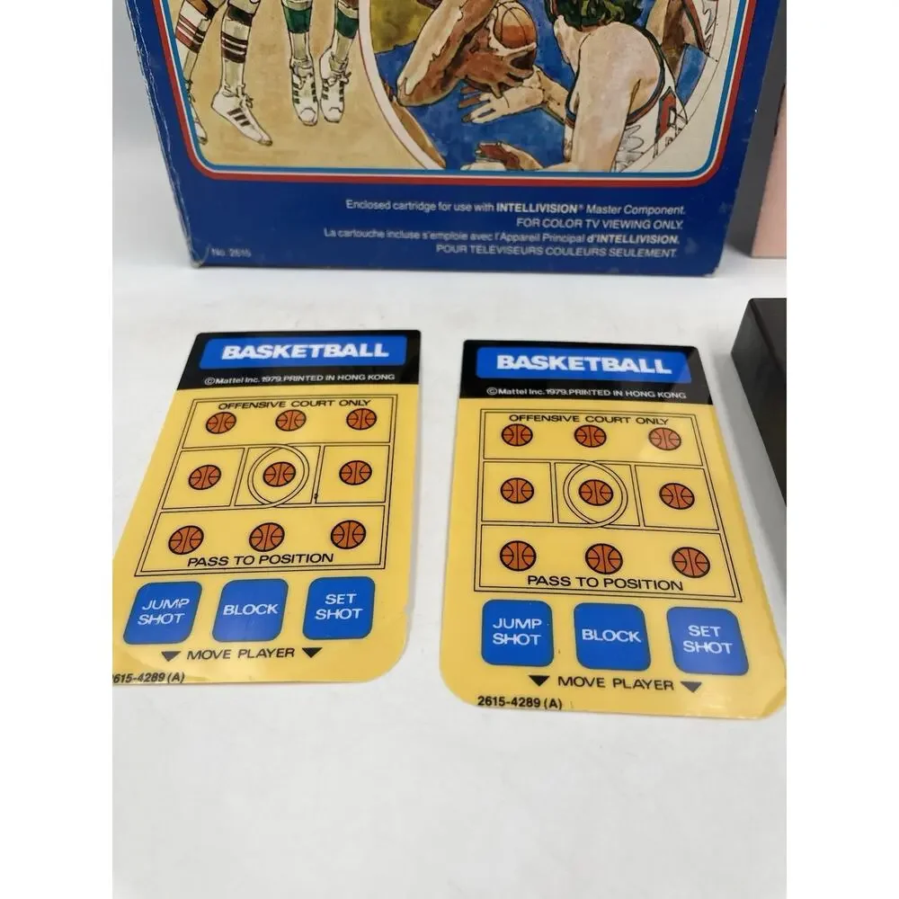NBA Basketball Intellivision Complete In Box W/ Inlays & Manual 1979 Sports Game