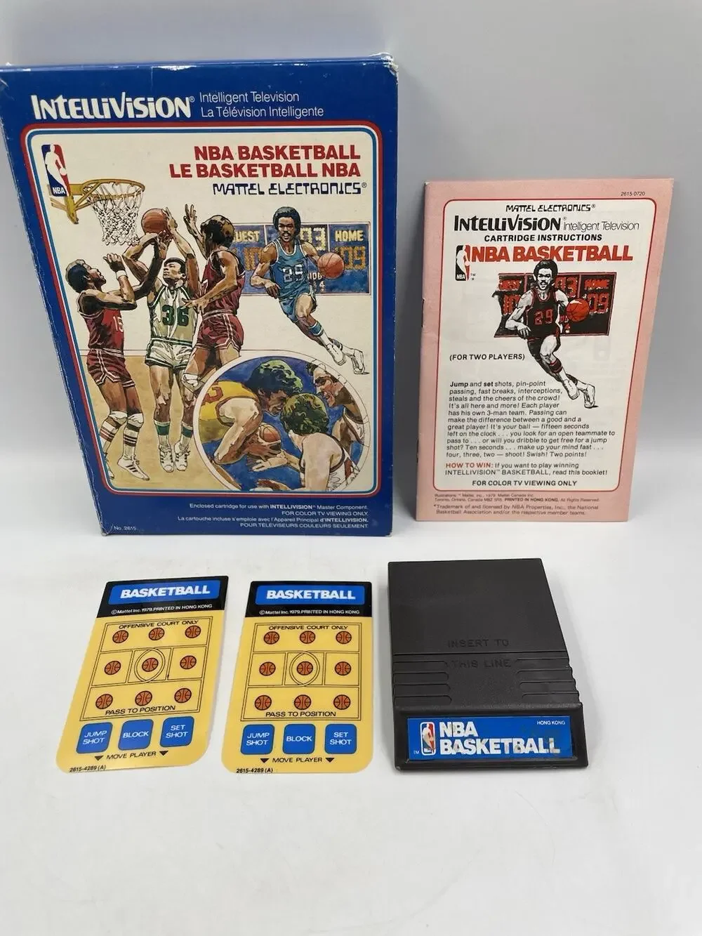 NBA Basketball Intellivision Complete In Box W/ Inlays & Manual 1979 Sports Game