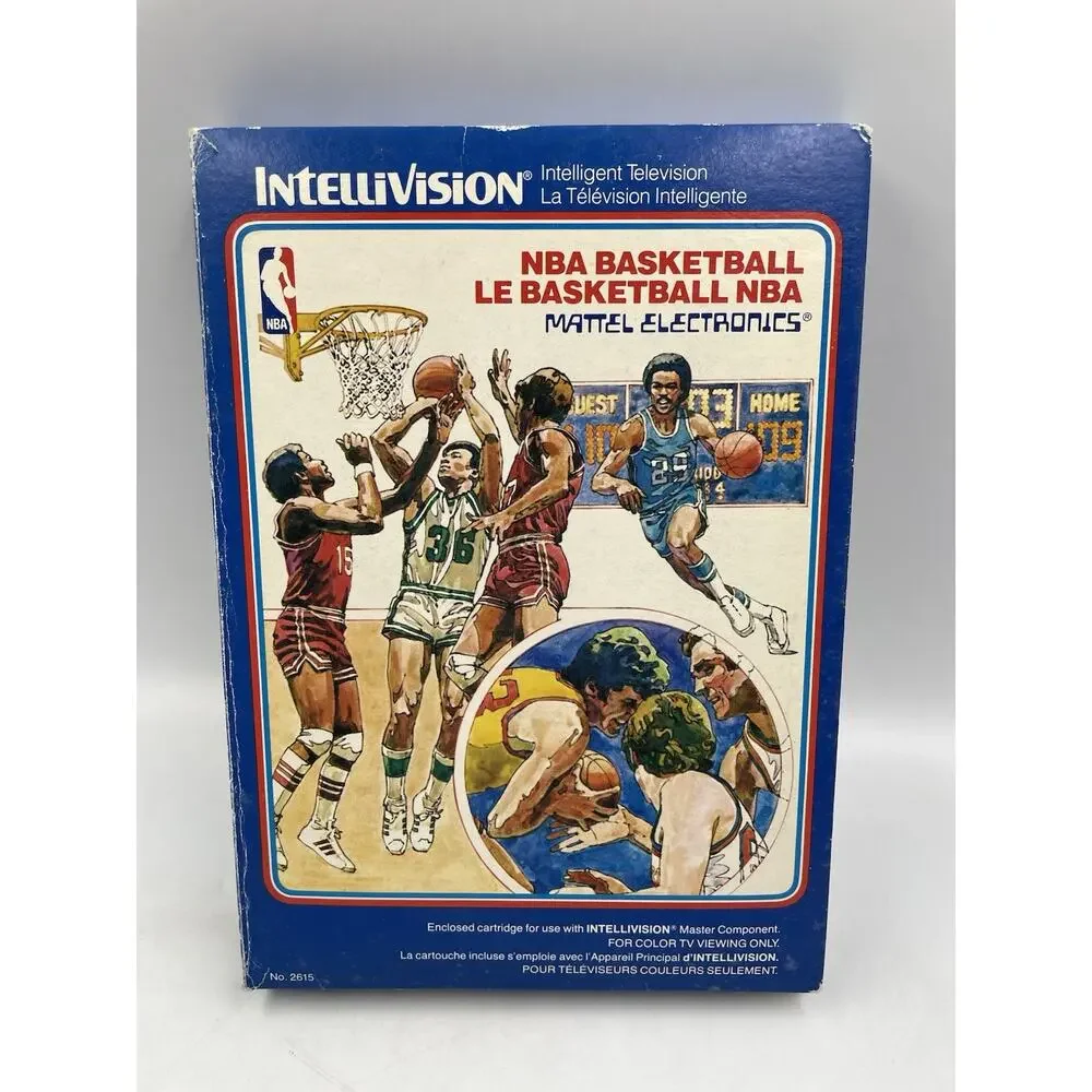 NBA Basketball Intellivision Complete In Box W/ Inlays & Manual 1979 Sports Game