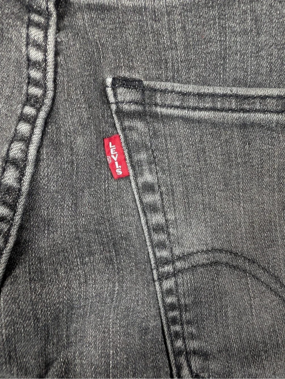 Levis Premium 512 Mens 33X32 Gray Slim Taper Stretch Denim Jeans Casual Pants