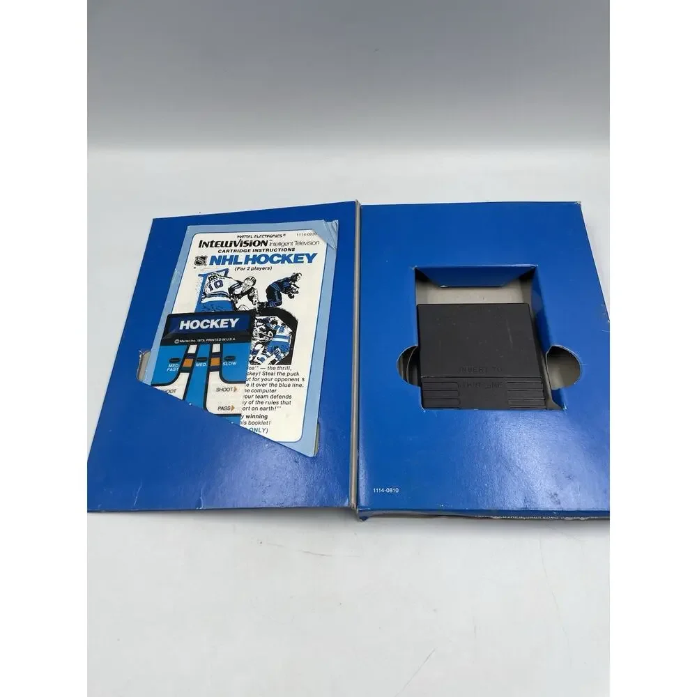 NHL Hockey 1979 Intellivision Complete In Box Game Manual Overlay Box