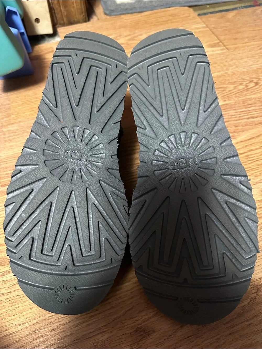 Grey Ugg mini boots