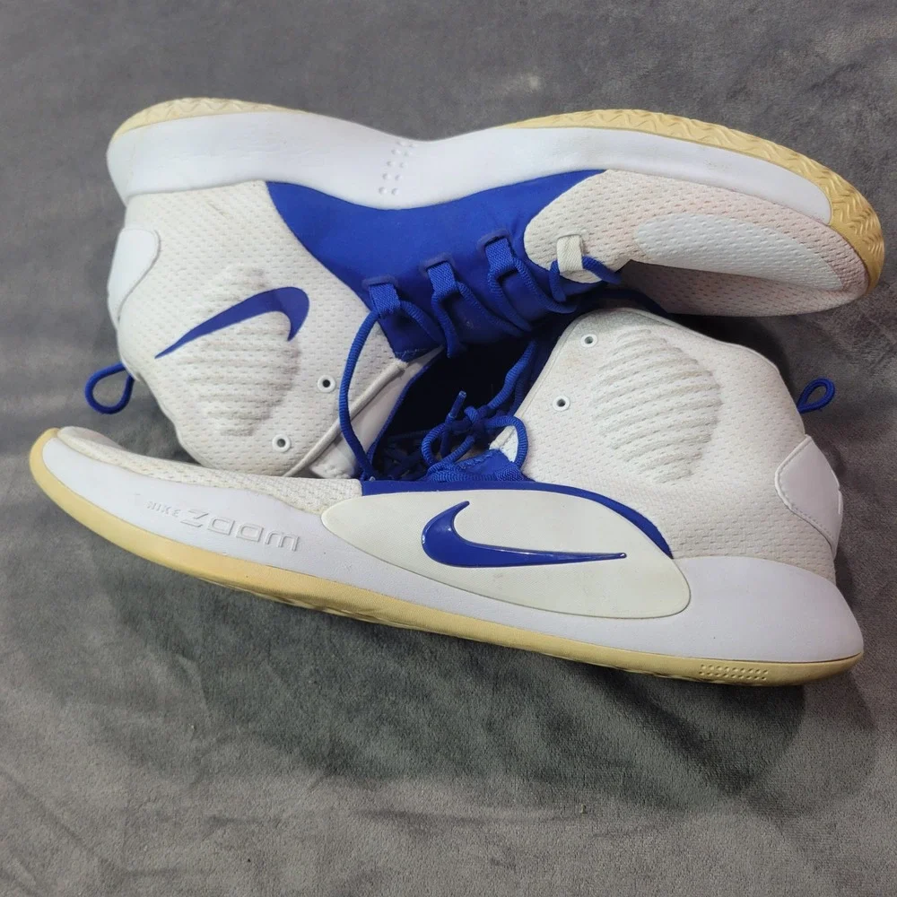 Nike‎ Hyperdunk 2018 Zoom Men's Basketball Shoes White Blue SZ 11.5